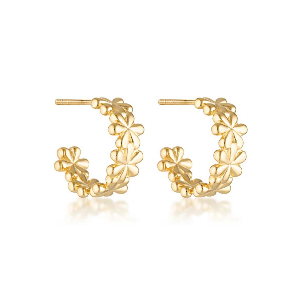 Linda Tahija Cascade Hoop Earrings - Created Sapphire Gold