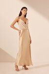 Shona Joy VALERIA SILK CONTRAST Cowl Neck Maxi Dress