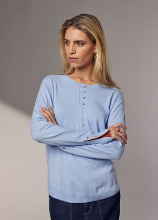 Madly Sweetly KEEPA HENLEY Sweater-tops-Diahann Boutique