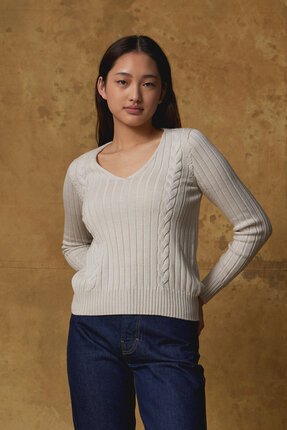 Standard Issue MERINO CABLE Jumper [2 Colours]-tops-Diahann Boutique