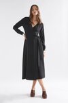 Elk EDITA Wrap Dress BLACK