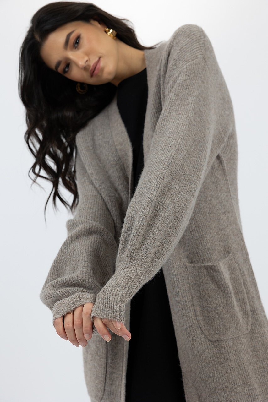 Emerson Cardigan - Airy Stripe Knit :: Meringue