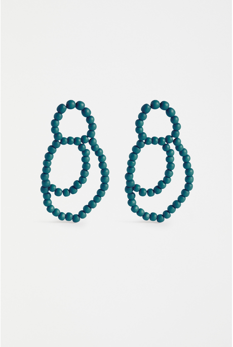 Earring Drop Runda Steel Blue - Elk Accessories