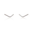 Linda Tahija Bent Bar Earrings- Silver