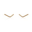 Linda Tahija Bent Bar Earrings- Rose