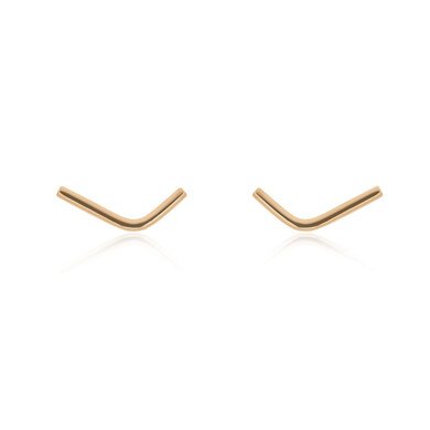 Linda Tahija Bent Bar Earrings- Rose-accessories-Diahann Boutique