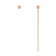 Linda Tahija Star Stud with Chain-Rose