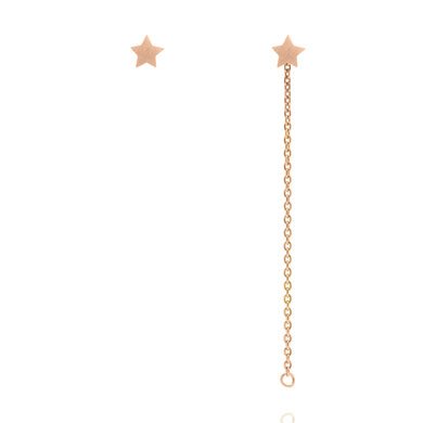 Linda Tahija Star Stud with Chain-Rose-accessories-Diahann Boutique