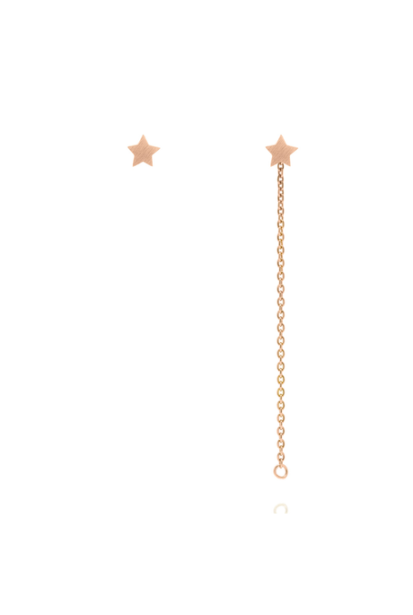 Linda Tahija Star Stud with Chain-Rose