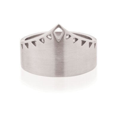 Linda Tahija Shield Ring - Silver-accessories-Diahann Boutique