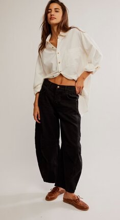 Free People GOOD LUCK BARREL Jean-jeans-Diahann Boutique