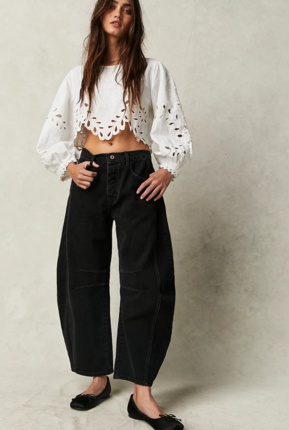 Free People GOOD LUCK BARREL Jean-jeans-Diahann Boutique