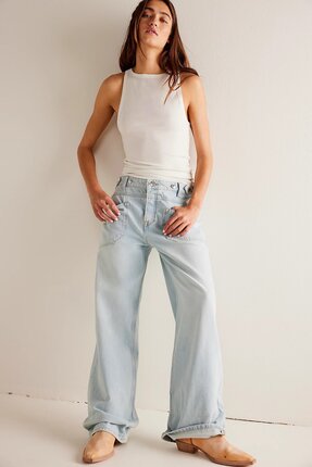 Free People PALMER CUFFED Jean-jeans-Diahann Boutique