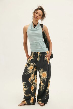 Free People DAYS END PRINTED LINEN Pants-pants-Diahann Boutique