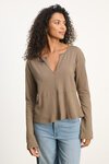 Velvet COTTON SLUB Clove Top