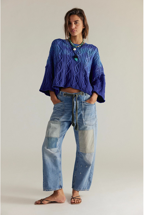 Free People MOXIE PULL ON BARREL Jean