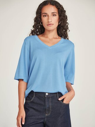 Sills VERA V KNIT Tee-tops-Diahann Boutique