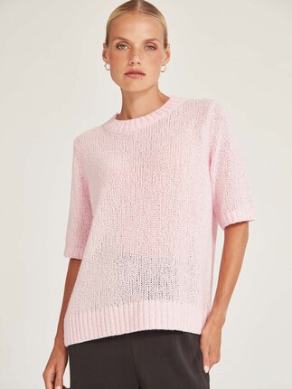 Caroline Sills GAIA KNIT Tee-tops-Diahann Boutique