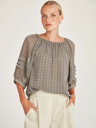Caroline Sills BONITA Blouse-tops-Diahann Boutique
