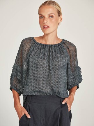 Caroline Sills BONITA Blouse-tops-Diahann Boutique