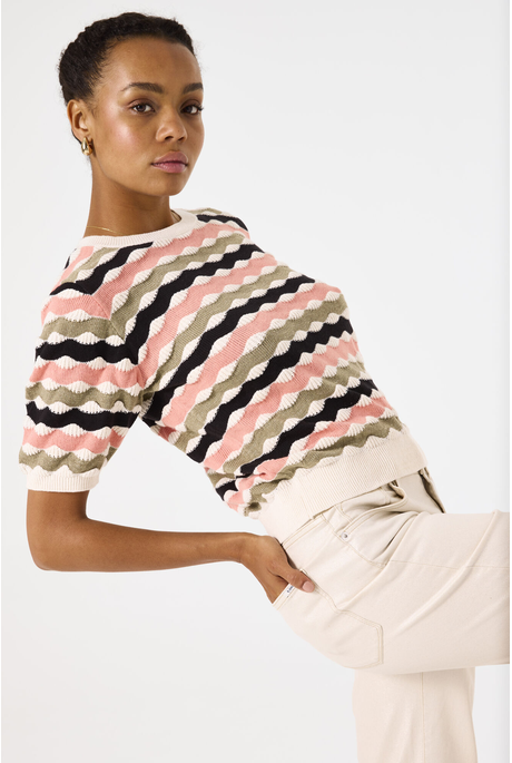 Garcia S/S STRIPED KNIT Tee