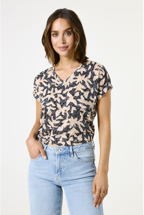 Garcia LADIES V NECK PRINT Tee