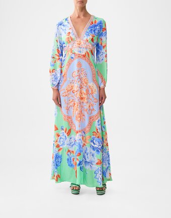 Camilla PRINTED LANTERN SLEEVE Dress-dresses-Diahann Boutique