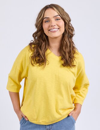 Elm MAZIE VEE Neck-tops-Diahann Boutique