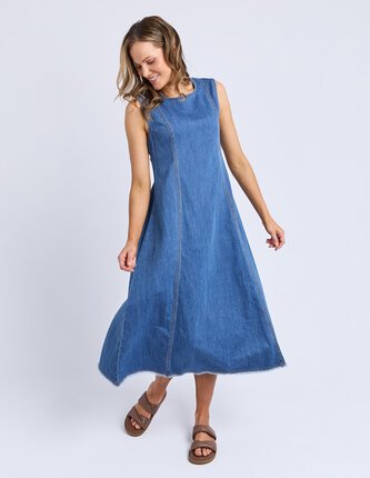 Foxwood SOLENE DENIM Dress-dresses-Diahann Boutique