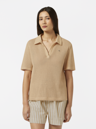 Scotch and Soda CROCHET Polo-tops-Diahann Boutique