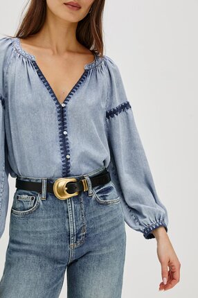 Rails TOSHI DENIM Shirt-tops-Diahann Boutique