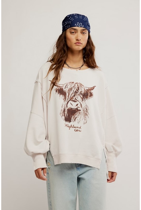 Free People HIGHLAND COW Jumper