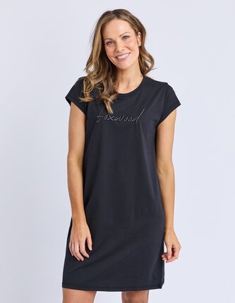 Foxwood SIGNATURE EMBROIDERY TEE Dress-dresses-Diahann Boutique