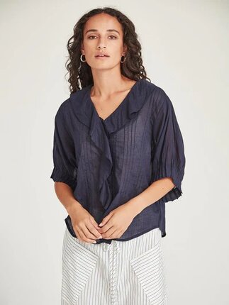 Sills ELODIE RUFFLE Blouse-tops-Diahann Boutique