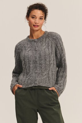 Velvet ALLISON CABLE Cardi-cardigans-Diahann Boutique
