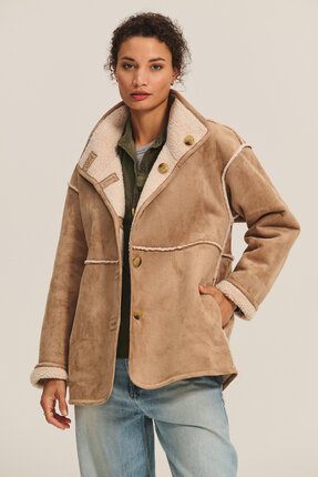 Velvet SHONA LUX SHERPA  REVERSIBLE Jacket-jackets-and-coats-Diahann Boutique