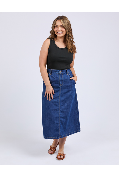 Elm SCALLOP EDGE DENIM Skirt