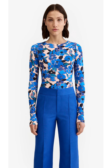 Smythe SCRUNCH SLEEVE CREWNECK Tee