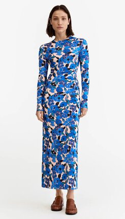 Smythe RUCHED CREWNECK MIDI Dress-dresses-Diahann Boutique