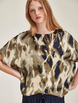 Caroline Sills GABBIE PRINT Top-tops-Diahann Boutique