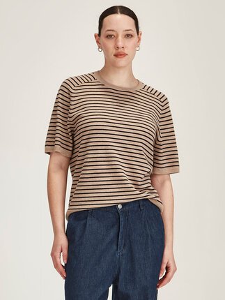 Sills CECILIA STRIPE KNIT Tee-tops-Diahann Boutique