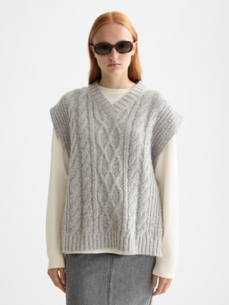 Scotch and Soda CABLE STITCH Vest-jumpers-Diahann Boutique