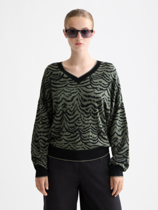 Scotch and Soda JACQUARD V NECK Pullover-jumpers-Diahann Boutique