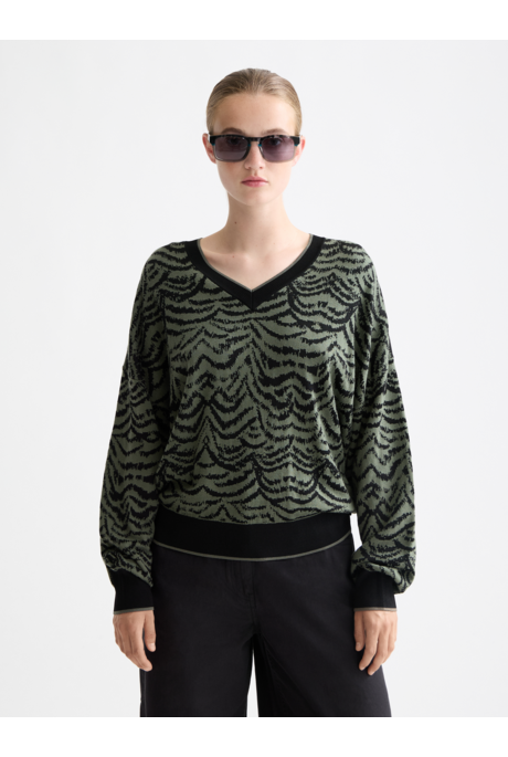 Scotch and Soda JACQUARD V NECK Pullover