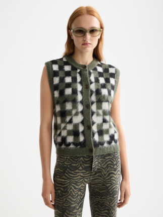 Scotch and Soda FUZZY JACQUARD Vest-cardigans-Diahann Boutique