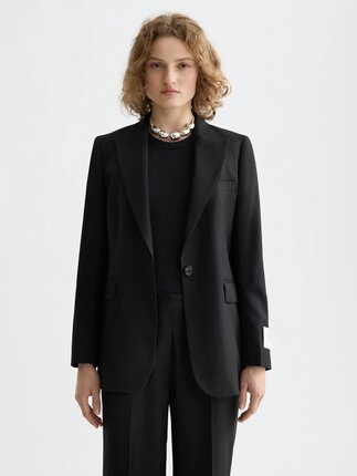 Scotch and Soda FITTED BLACK Blazer-jackets-and-coats-Diahann Boutique
