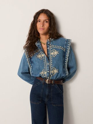 Maison Hotel NARCISO Blouse-Light Blue-tops-Diahann Boutique