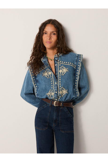 Maison Hotel NARCISO Blouse-Light Blue