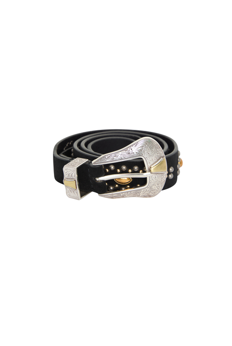 Maison Hotel PANCHO ONIX Belt - Midnight Silver