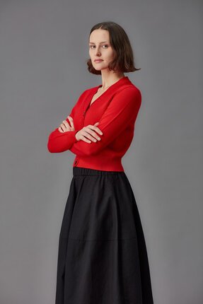 Standard Issue MERINO V NECK Cardigan-cardigans-Diahann Boutique